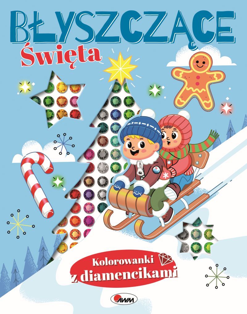 KOLOROWANKI Z DIAMENCIKAMI BŁYSZCZĄCE ŚWIĘTA